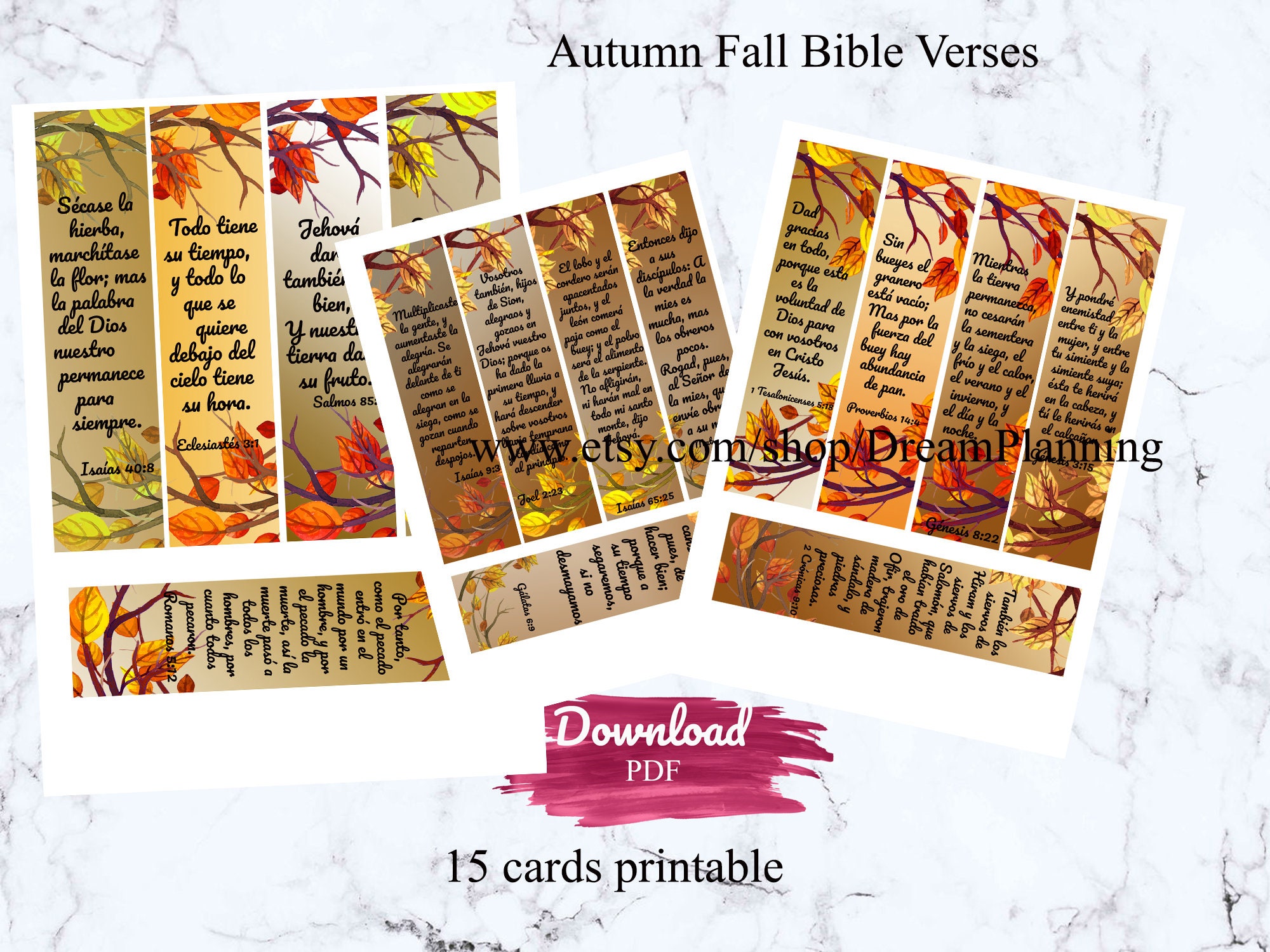 Spanish Bible Verses cards Spanish scripture cards Bible  Etsy