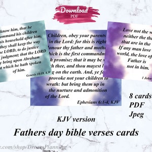 Father’s Day Bible Verse cards, KJV bible cards, Mens Bible Verse cards, Scripture for men, Men&#39;s scripture cards, Scripture card for Dad