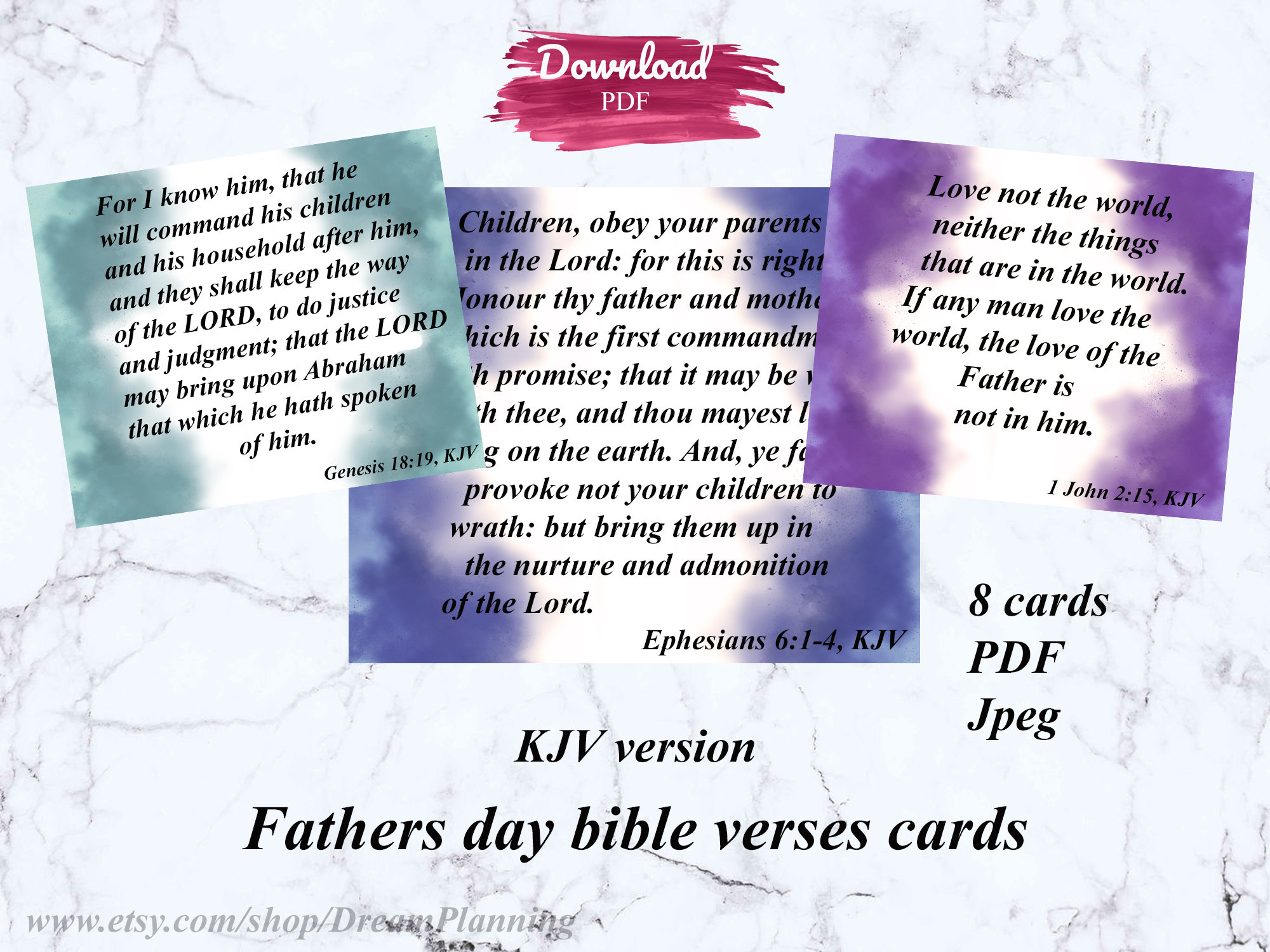 Fathers Day Bible Verse cards KJV bible cards Mens Bible | Etsy