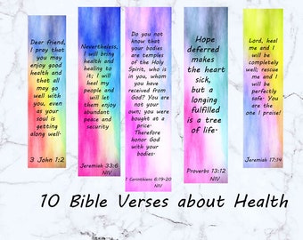 Bible verse cards printable, Christian bookmarks, Bible verses about health, Inspirational bible verses, Scripture journaling card