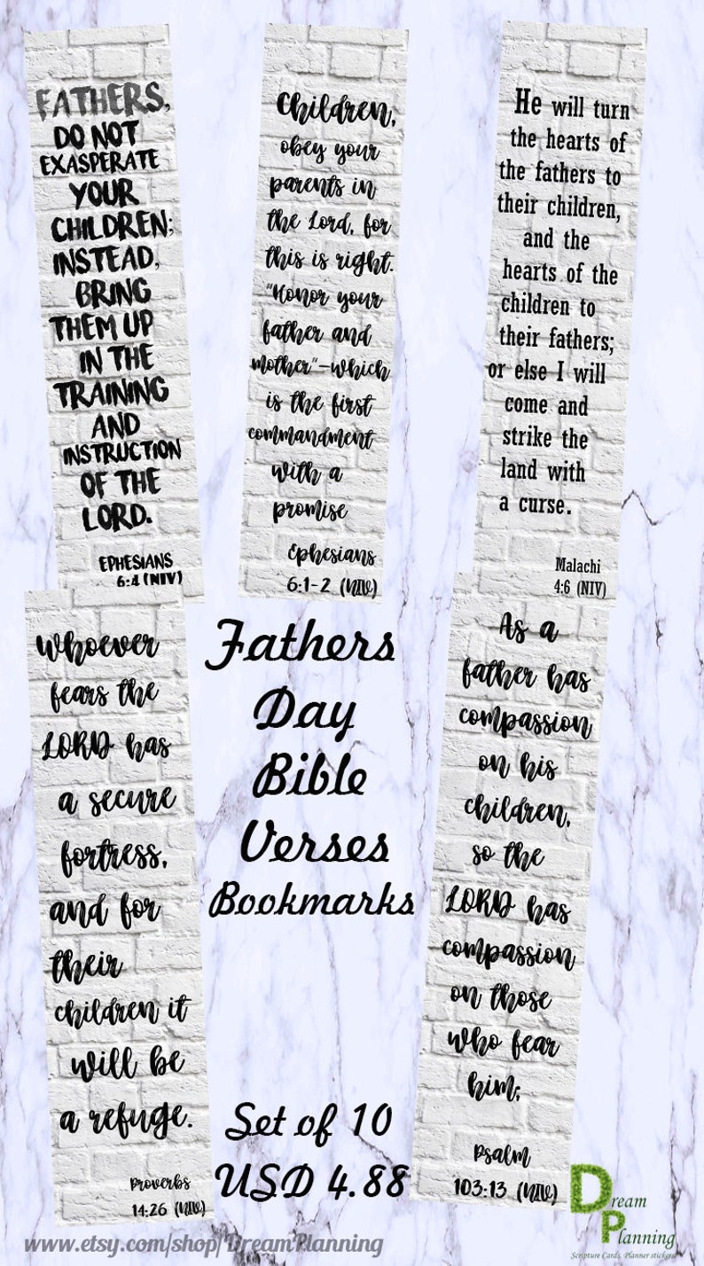 christian bookmarks printable fathers day bible verses