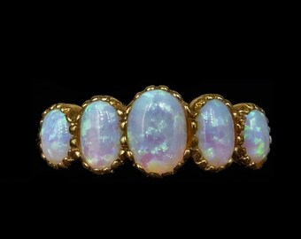 Gold opal ring | Etsy