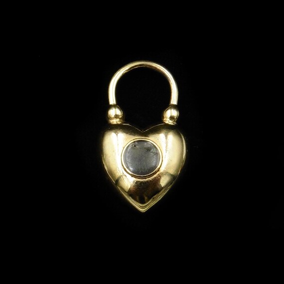 Antique Heart Yellow Gold Cased Locket Padlock | V