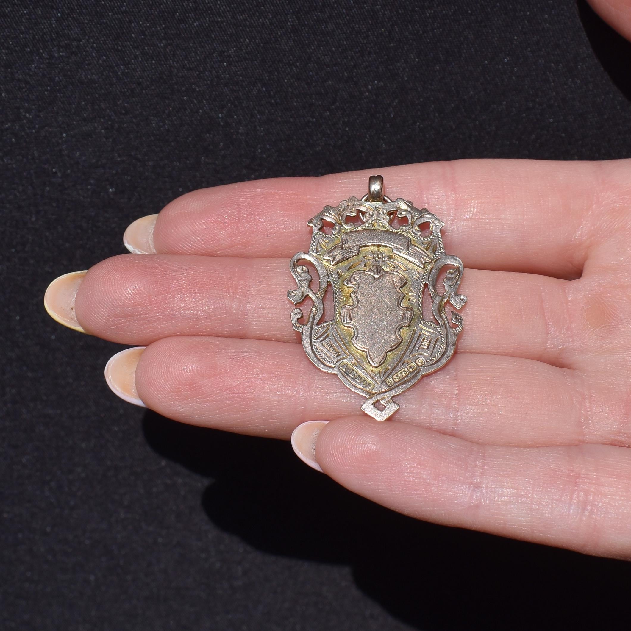 アンティーク エドワード朝 1902年 9カラット ゴールド メダル