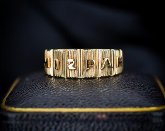 Antique Mizpah 18ct Yellow Gold Band Ring | Chester 1887