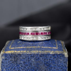 Bague Art Déco en argent massif à fermoir pivotant « Jour et Nuit » | Antique