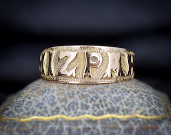 Antique Victorian Mizpah 9ct Gold Band Ring | Chester - Etsy