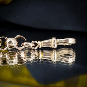 Antique Fancy Link Stars and Bars 9ct Gold Chain Bracelet | 8" image 8