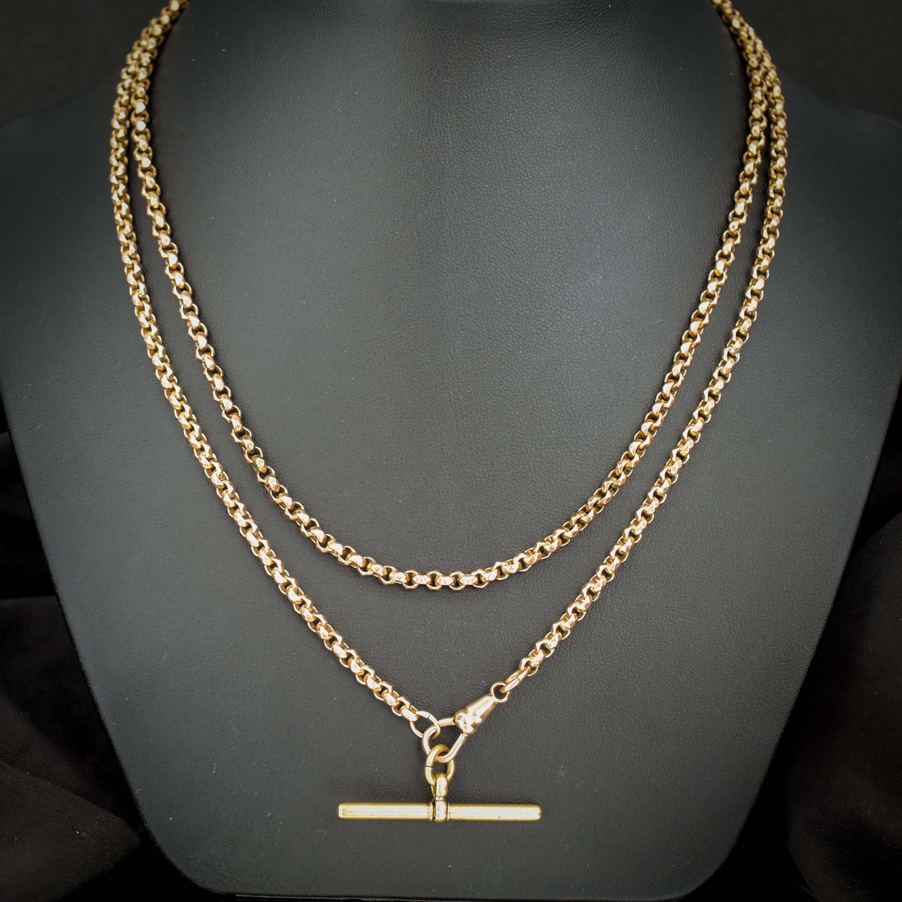 Sterling silver belcher heart fob chain (s