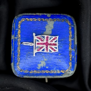 ルビーサファイア グレートブリティッシュ GB 英国国旗 ユニオンジャック プラチナ チャームペンダント