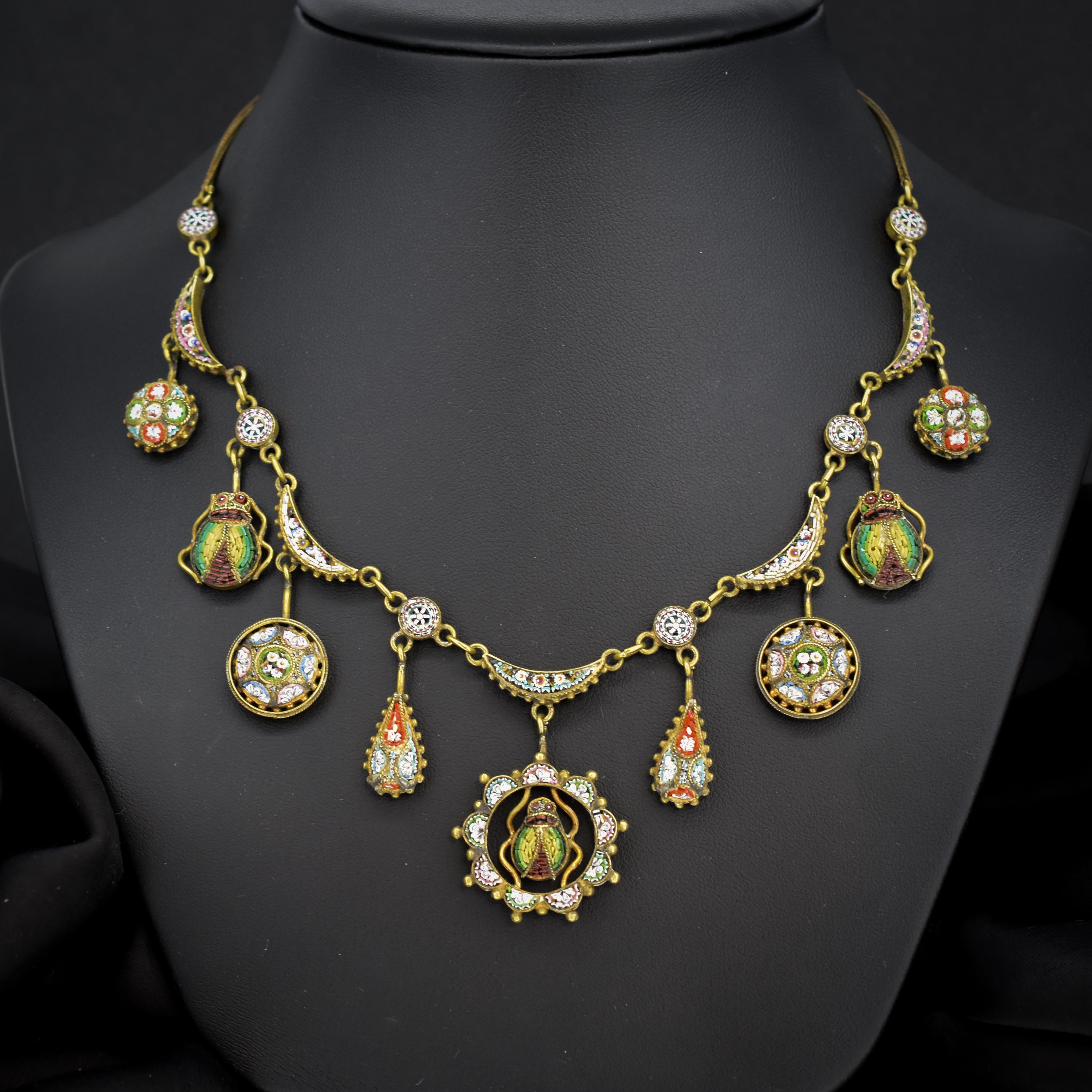 アンティーク ビクトリア朝 マイクロモザイク スカラベ ビートル