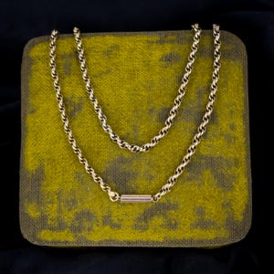Antique Victorian 9ct Gold Fancy Link Chain Necklace with Barrel Clasp | 14.5&quot;