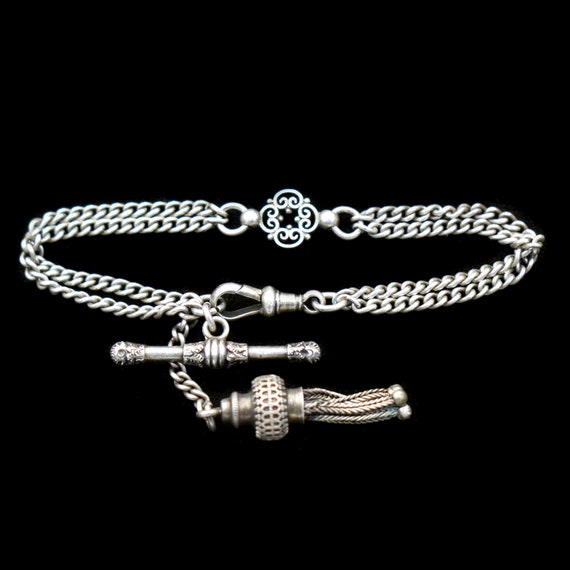 Antique Victorian Sterling Silver Albertina Albert