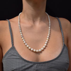 Art Deco Opal and Rock Crystal Gold Beaded Necklace | 24&quot;
