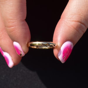 Vintage '1943' 9ct Yellow Gold Plain Stacking Wedding Band Ring