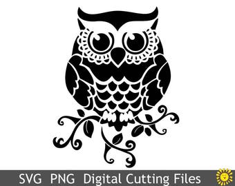 Owl SVG Cut File, Home Decor, Party Cards (Digital Download)