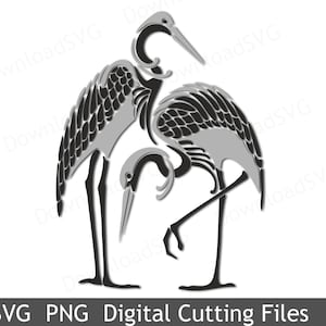 SVG PNG Herons vogels snijden bestand Cricut silhouet digitale Home Party decoratie warmte sublimatie vinyl Transfer kaarten scrapbooking 293VR