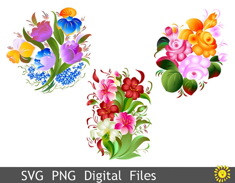 Download Paper Party Kids Svg Files Flowers Bouquet Digital Images Png Card Making Scrapbooking Decoration Party Presents 1056sv Card Making Stationery