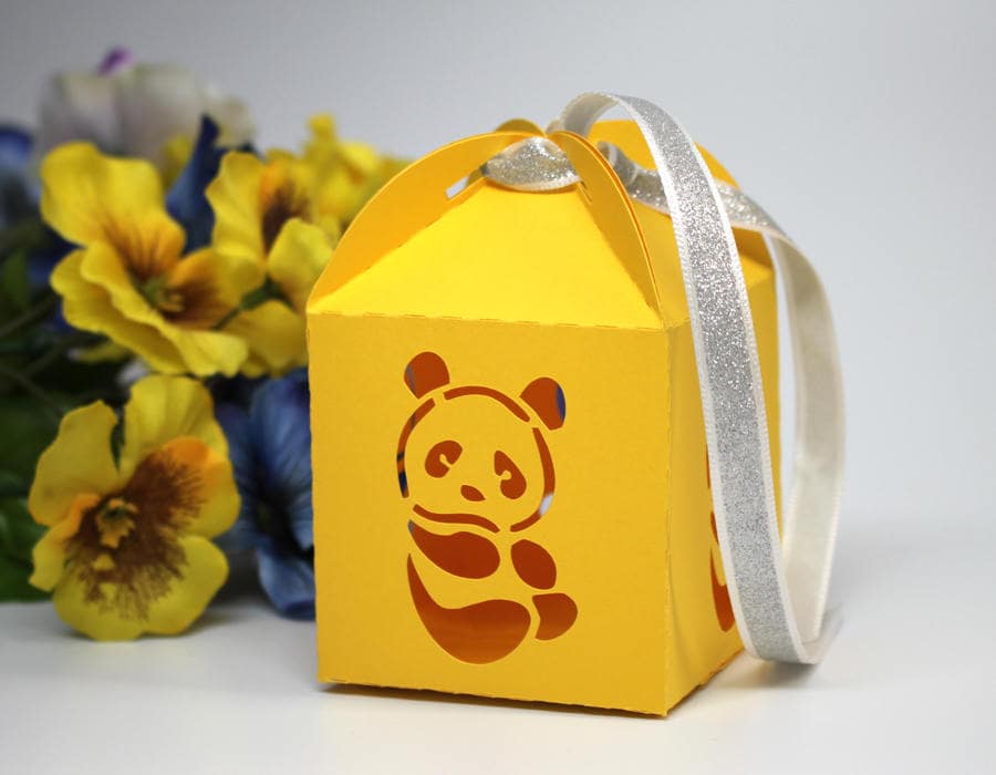 DIY SVG Cutting File Template Gift Box Little Panda Children - Etsy