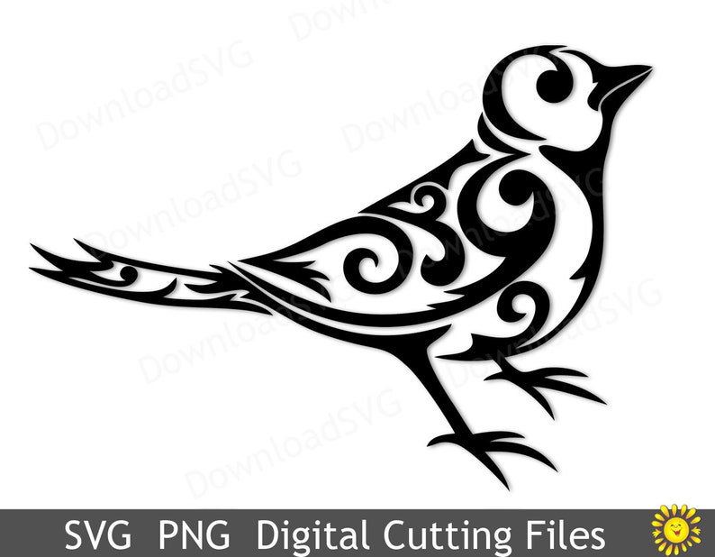 Download SVG PNG cutting files templates Sparrow Bird Cricut ...