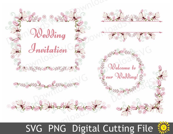 Download Svg Watercolor Welcome To Our Wedding Decorations Floral Etsy