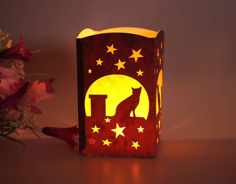 Download SVG Cutting File Template Lantern Cat on the Roof Moon ...
