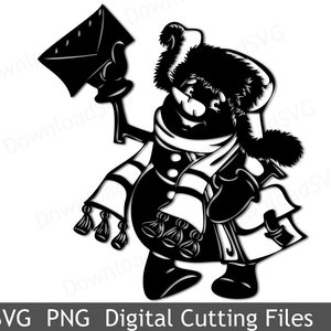 SVG Post Schneemann Schneidedatei für Vinyl Transfer Cricut Silhouette Digital Home Party Dekoration Karten Scrapbooking 0829