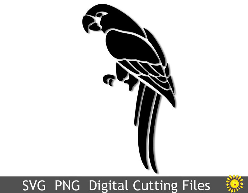 Download SVG and PNG cutting file template Parrot Cricut Silhouette ...
