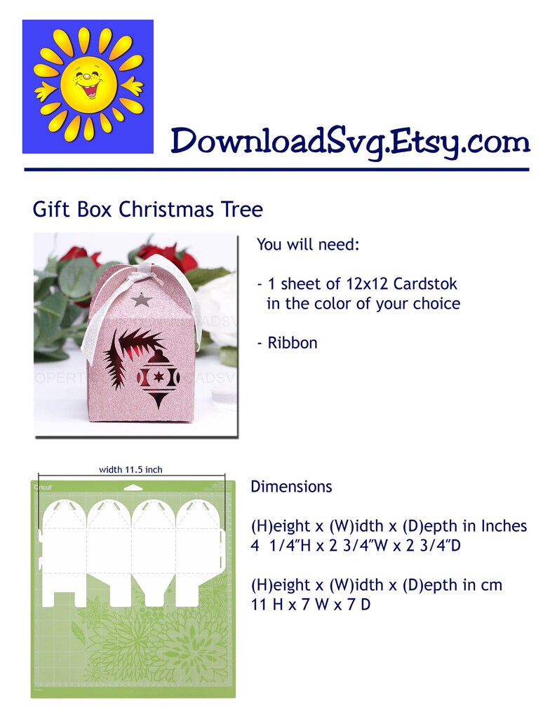 Download Diy Svg Cutting File Template Gift Box Christmas Tree With Ornament Cricut Silhouette New Year Present 21vr Paper Party Kids Craft Supplies Tools