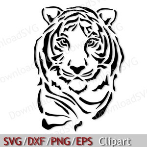 SVG Tiger cutting file templates Vector Vinyl Transfer Cricut Silhouette Digital Tattoo Cards Scrapbooking 2040VS