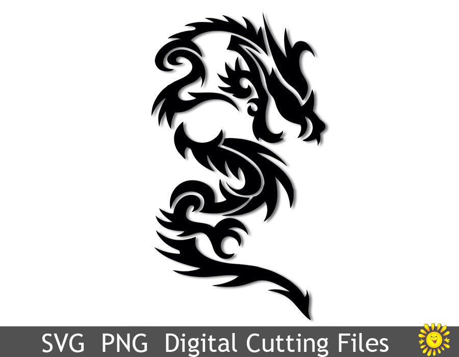 Chinese Dragon SVG cutting file template Vinyl Transfer Cricut | Etsy