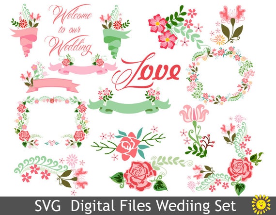 Download Svg Watercolor Welcome To Our Wedding Decorations Floral Etsy