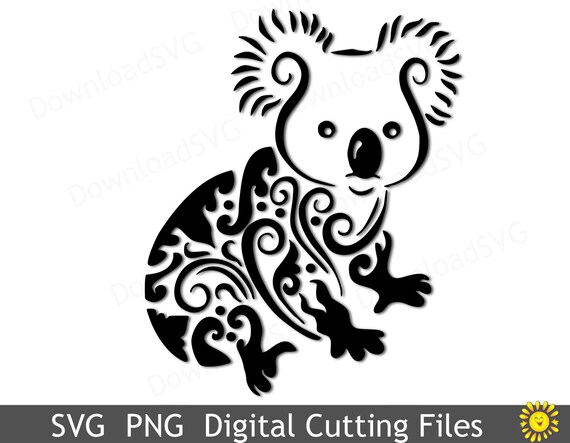 Svg Cutting File Template Printable Koala Zoo Cricut Etsy