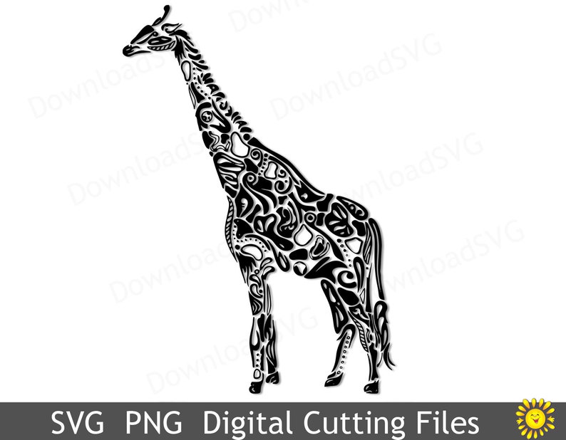 Download Craft Supplies Tools Svg Cutting Files Templates Giraffe Mandala Design Cricut Silhouette Digital Home Party Decoration Vinyl Transfer Cards Scrapbooking 2052vs Materials