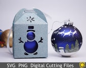 DIY Christmas Ornament Gift Box Template SVG (Digital Download)