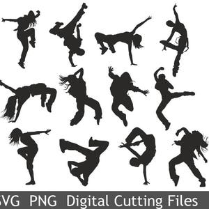 SVG coupe fichiers vinyle transfert breakdance Cricut Silhouette Accueil fête décoration modèle Decor cartes Scrapbooking Digital 88VR