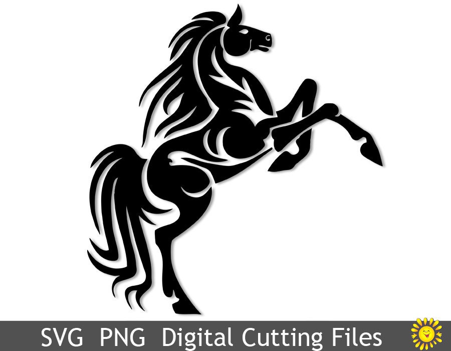Download SVG PNG cutting file template Printable Horse Cricut | Etsy
