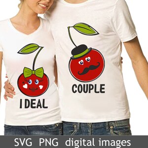 SVG PNG Vector Digital Images Ideal Couple for T-shirts, Cards, Scrapbooking, Wedding Decorations, Stickers, Labels 75
