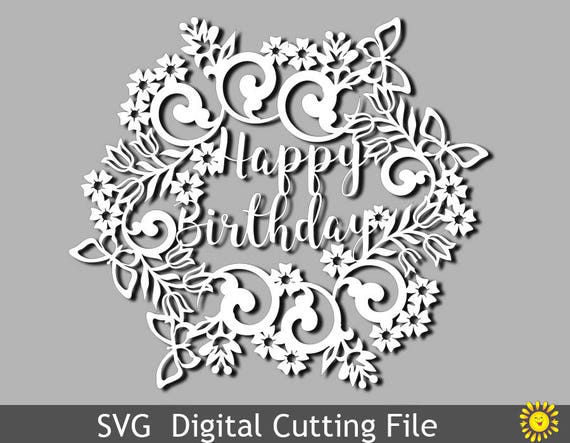 Download SVG cutting files templates Happy Birthday Cricut ...