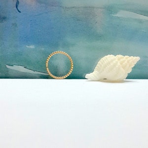 16g 18g 20g 22g 14K Solid Yellow Gold  Twisted Hoop,Helix,Tragus,Septum,Nose,Daith,Conch Hoop,6-12mmInner Diameter,Handcrafted, Wedding Gift