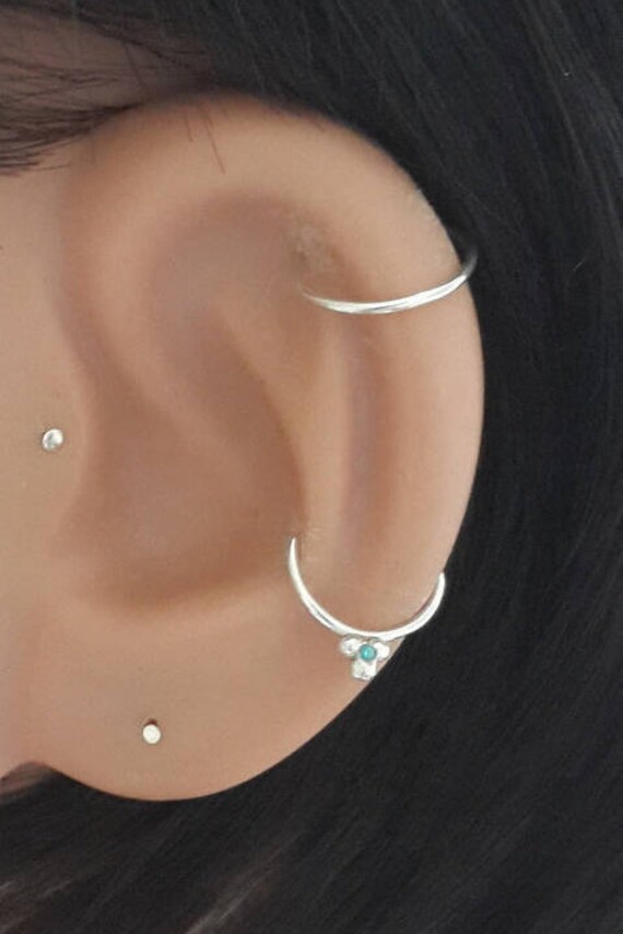 Helix Piercings Chirurgenstahl JeweBella 16 Stück 16G Helix Tragus Piercing Knorpel Ohrringe Für Ohrpiercing Silber 925