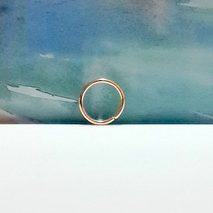16g 18g 20g 22g 24g  14K Solid Yellow, Rose, White Gold Helix Hoop,Cartilage Earring,Tiny Helix Hoop,Nose,Septum ,Daith,Lobe,Conch Piercing