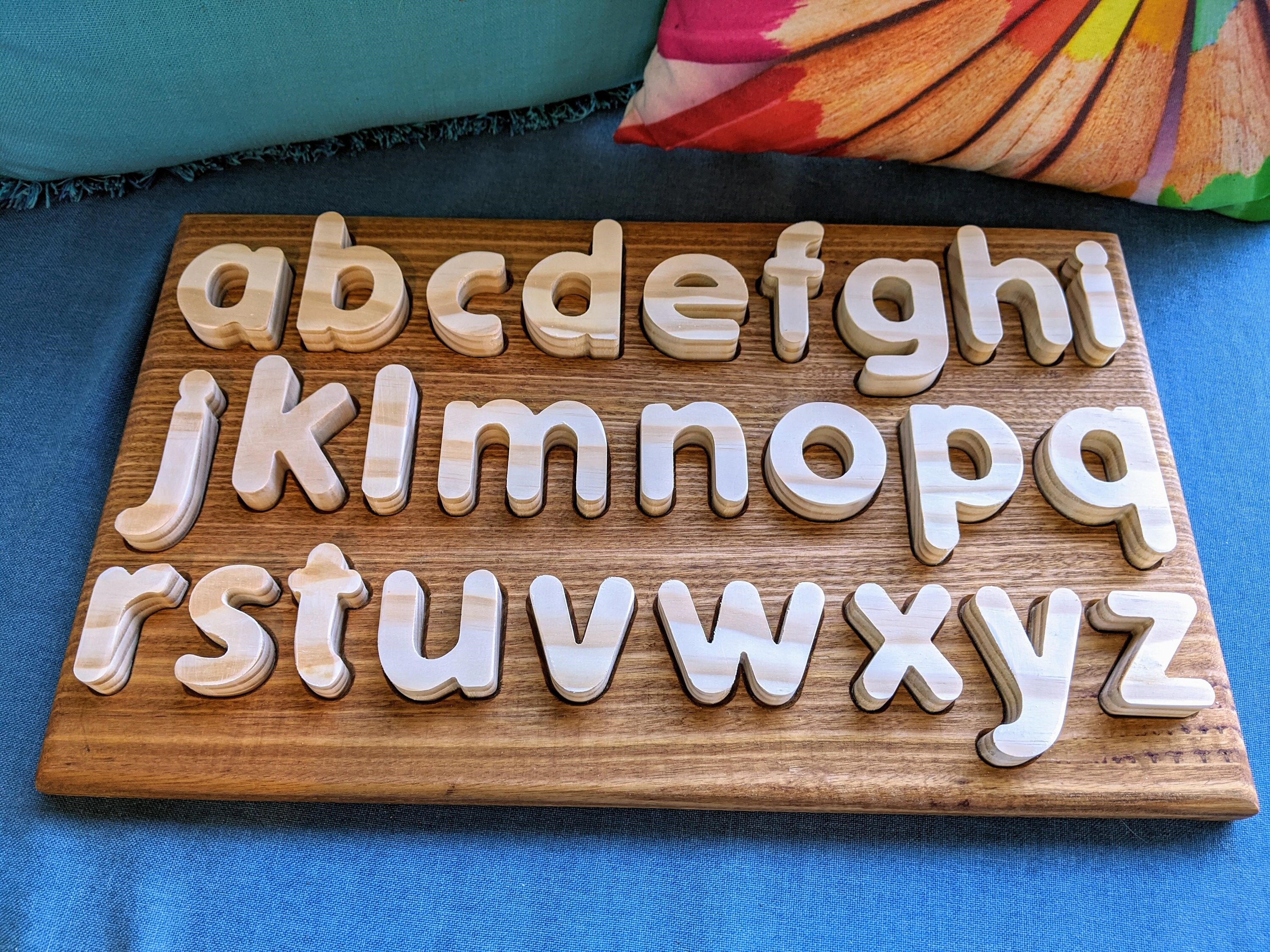 Conjunto de alfabeto de madera Etsy