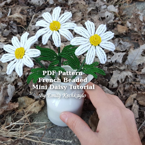 PDF Tutorial and Pattern for A Beaded Daisy French Beading Etsy