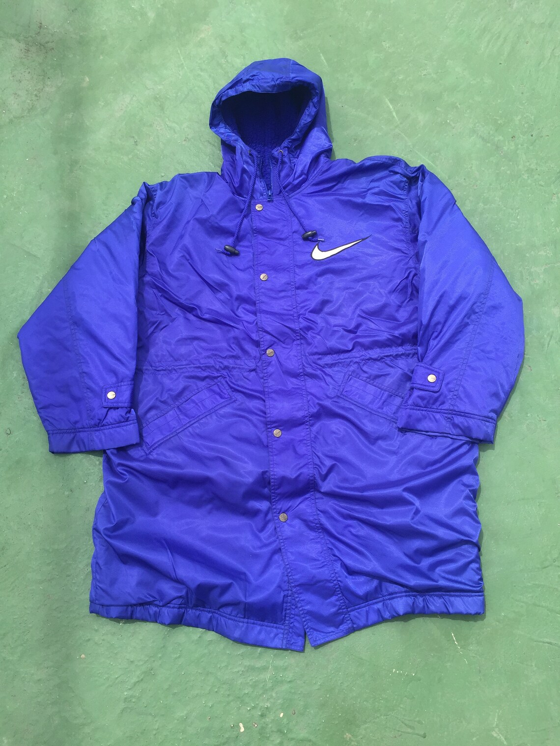 Vintage 90s Nike Big Swoosh Sherpa Fleece Lined Winter Jacket | Etsy