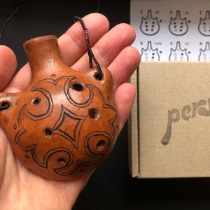 Ceramic Ocarina Handmade Decorated Ocarina Musical Instrument Pendant Ocarina Folk Instrument Musical Necklace
