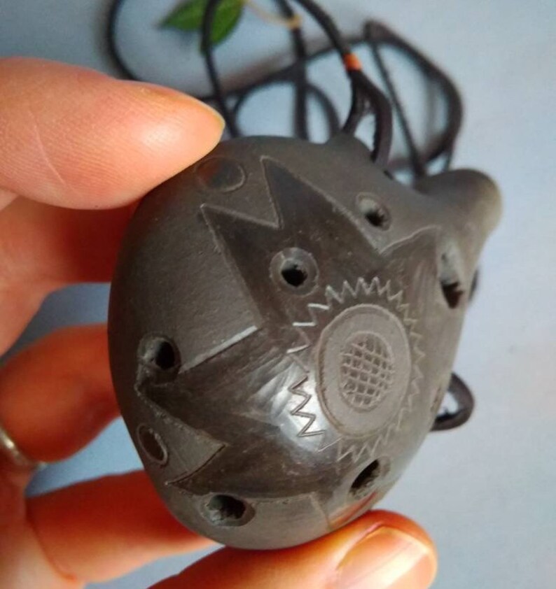 Ocarina Ceramic Flute Handmade Pendant Ocarina Folk Design Etsy