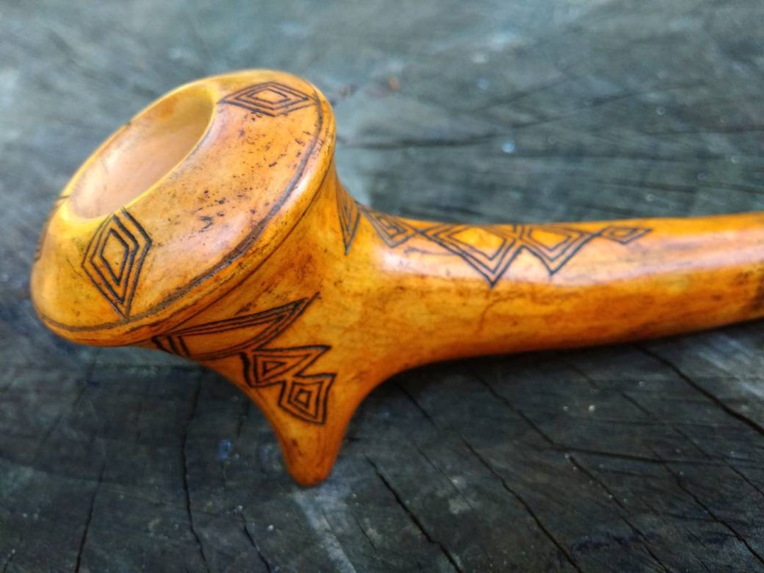 Long Ceramic Smoking Pipe. Ritual Clay Pipe for Smoking. Etsy