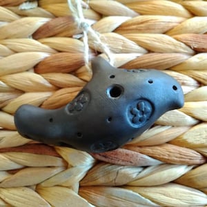 Ceramic Bird Whistle Little Bird Ocarina Clay Whistle Gift For Kids Pendant Bird Whistle Handmade Clay Whistle Ceramic Toy Wind Instrument image 1