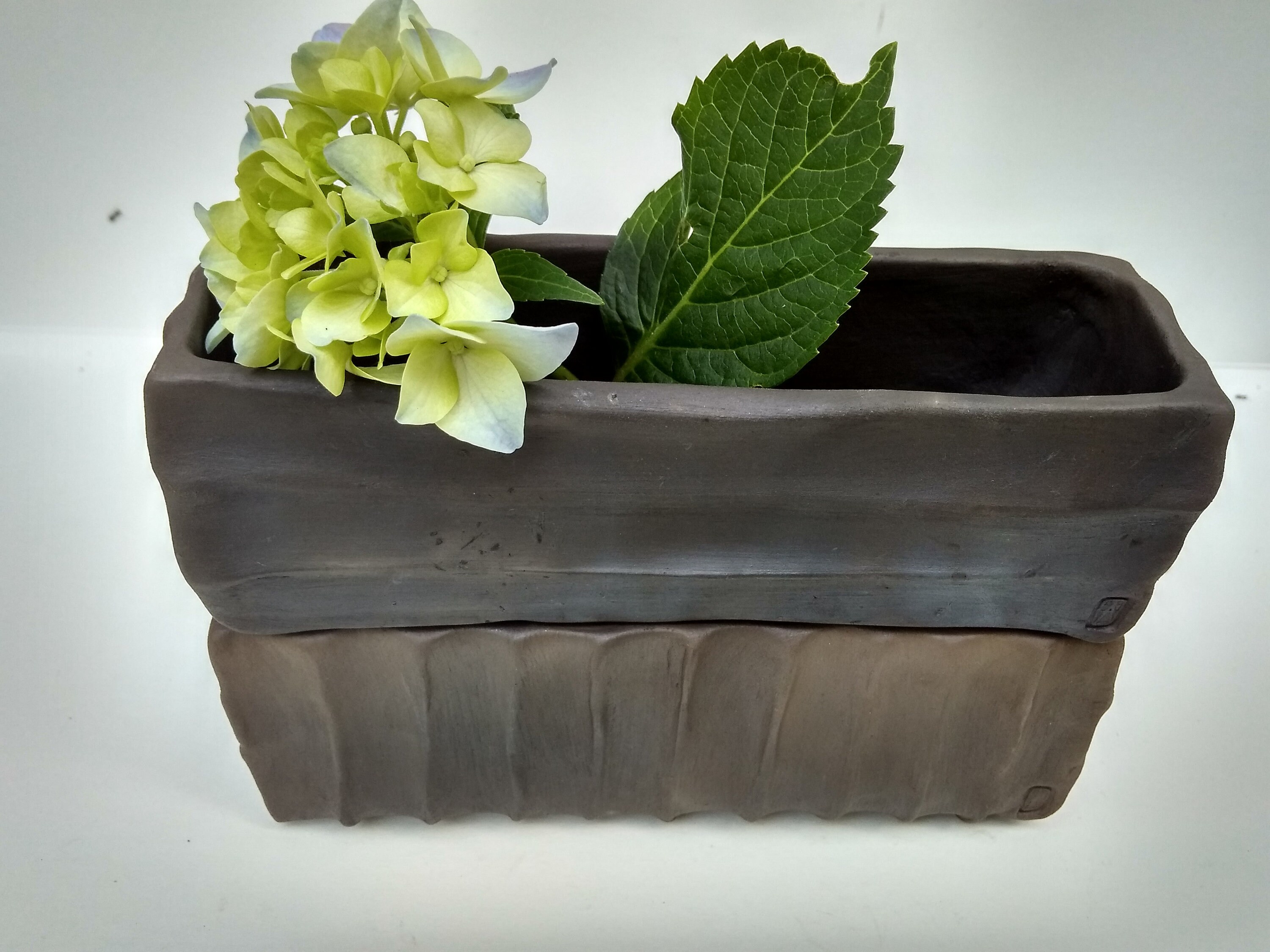 Black Ceramic Rectangular Succulent Planter Pot Succulent Etsy